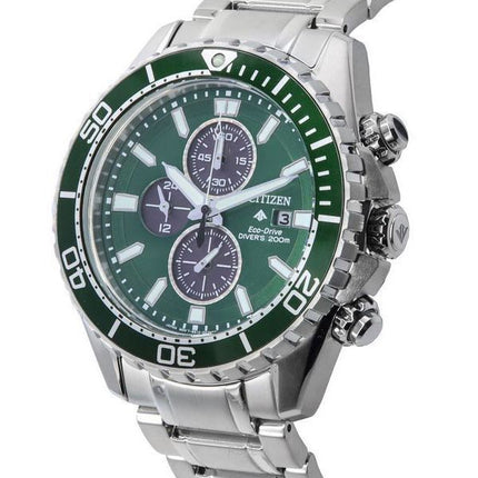 Citizen Promaster Chronograph Green Dial Eco-Drive Diver's CA0820-50X 200M herreur