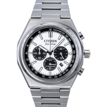 Citizen Zenshin Chronograph Super Titanium Silver Dial Eco-Drive CA4610-85A 100M herreur
