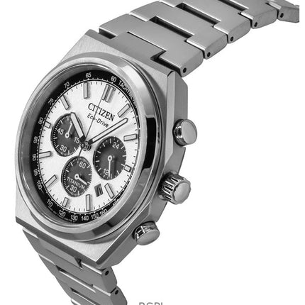 Citizen Zenshin Chronograph Super Titanium Silver Dial Eco-Drive CA4610-85A 100M herreur