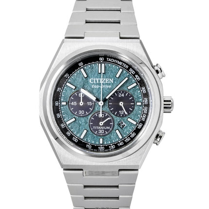 Citizen Zenshin Super Titanium Chronograph Green Dial Eco-Drive CA4610-85X 100M Herreur