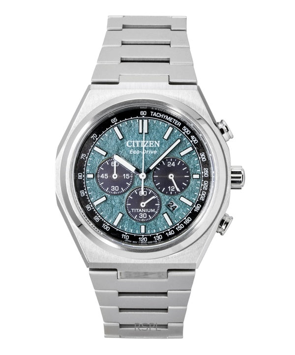 Citizen Zenshin Super Titanium Chronograph Green Dial Eco-Drive CA4610-85X 100M Herreur