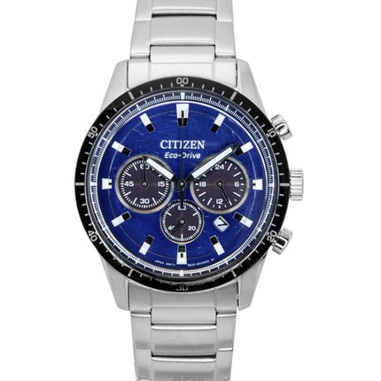 Citizen Eco-Drive kronograf rustfrit stål blå urskive CA4624-56L 100M herreur