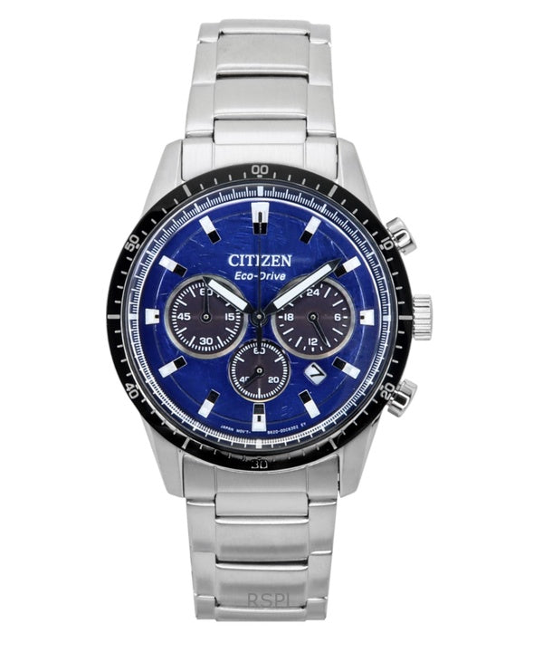 Citizen Eco-Drive kronograf rustfrit stål blå urskive CA4624-56L 100M herreur