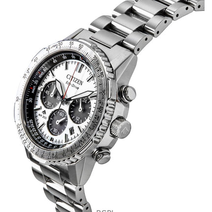 Citizen Promaster Navihawk Chronograph Rustfrit Stål Hvid Skive Eco-Drive Dykkerur CA4660-61A 200M Herreur