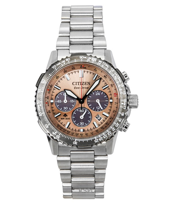 Citizen Promaster Sky Chronograph Rustfrit Stål Brun Skive Eco-Drive Dykkerur CA4664-60X 200M Herreur