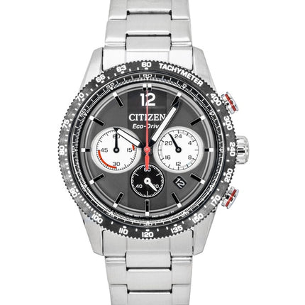 Citizen Eco-Drive Chronograph Analog Rustfrit Stål Sort Skive Solar CA4714-55E 100M Herreur