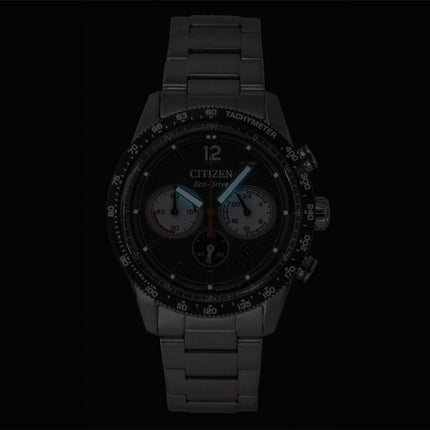 Citizen Eco-Drive Chronograph Analog Rustfrit Stål Sort Skive Solar CA4714-55E 100M Herreur