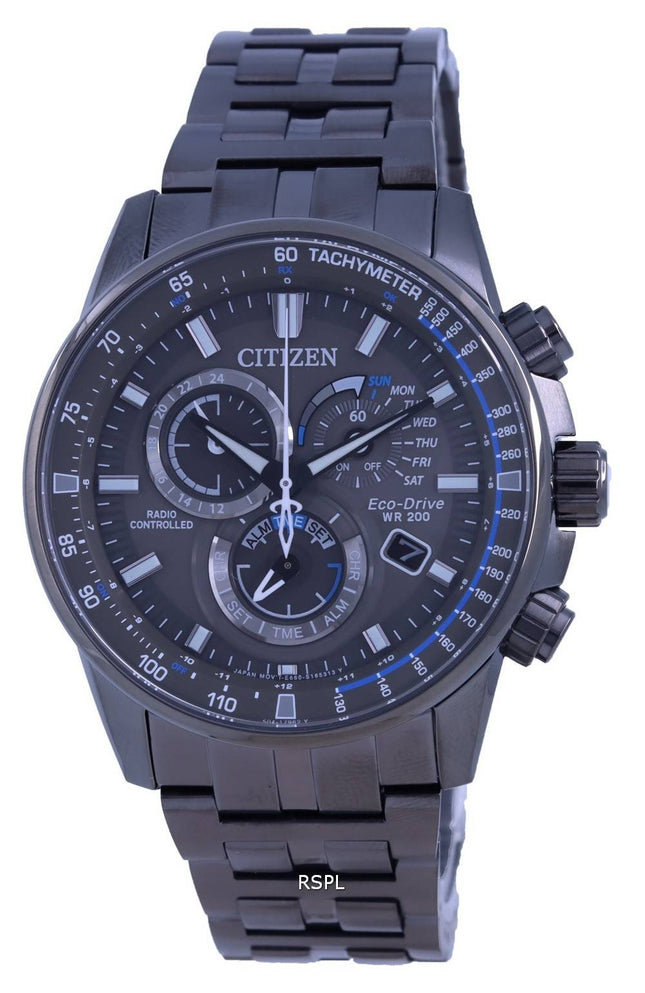 Citizen PCAT Black Dial Radiostyret kronograf Atomic Eco-Drive CB5887-55H 200M Herreur