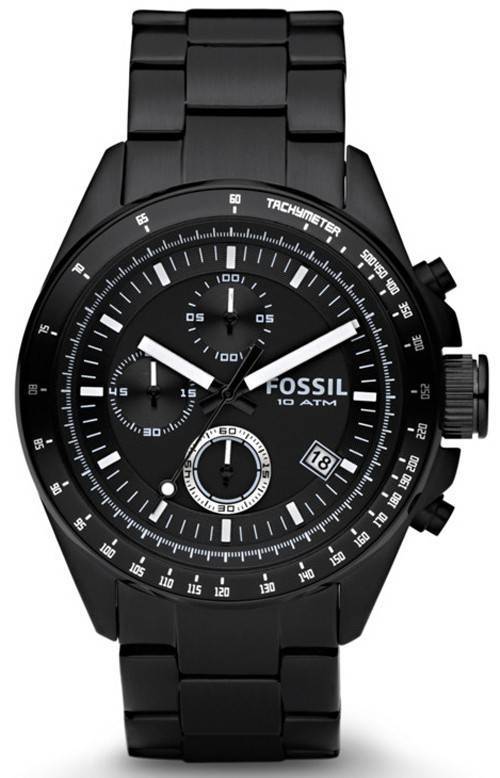 Fossile Chronograph sort Ion-belagte CH2601 Herreur