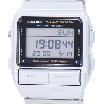 Casio Digital 5 Alarm flersprogede Data Bank DB-380-1DF DB-380-1 mænds ur