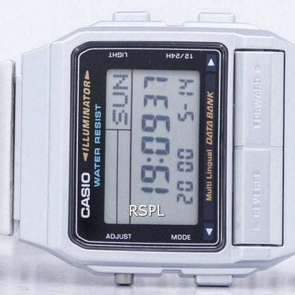 Casio Digital 5 Alarm flersprogede Data Bank DB-380-1DF DB-380-1 mænds ur