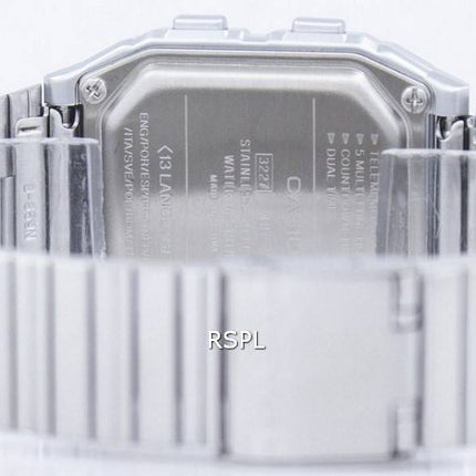 Casio Digital 5 Alarm flersprogede Data Bank DB-380-1DF DB-380-1 mænds ur