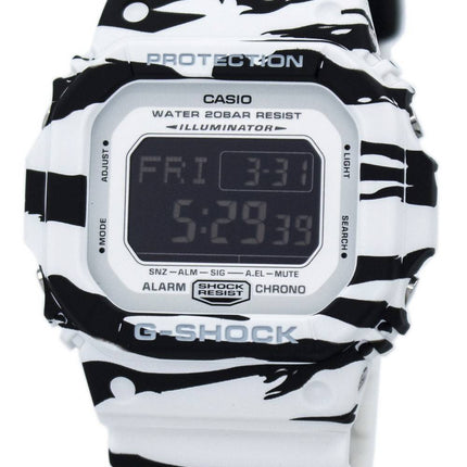 Casio G-Shock Digital Alarm Chrono Tiger Camouflage DW-D5600BW-7 Herreur