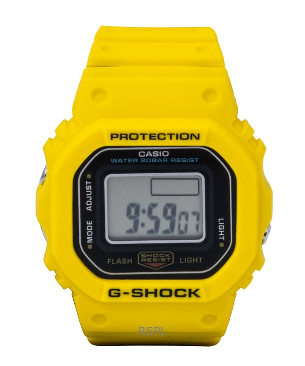 Casio G-Shock Nano Digital Gul Biobaseret Harpiksrem Quartz DWN-5600-9 200M Unisex Ur