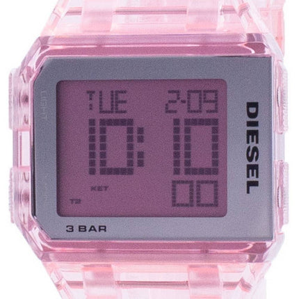 Dieselhakket tusindårsrosa gennemsigtig kvarts DZ1920 unisex ur