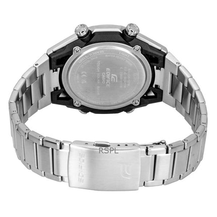 Casio Edifice analog digital rustfrit stål blå urskive solcelle ECB-2300D-2A 100M herreur