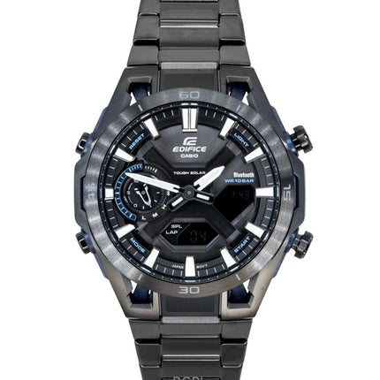 Casio Edifice analog digital rustfrit stål sort urskive solcelle ECB-2300DC-1A 100M herreur