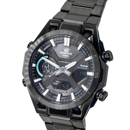 Casio Edifice analog digital rustfrit stål sort urskive solcelle ECB-2300DC-1A 100M herreur