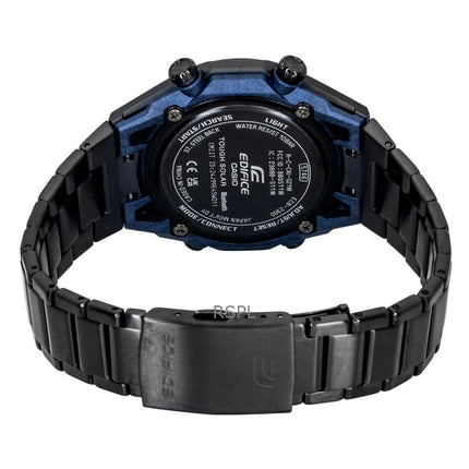 Casio Edifice analog digital rustfrit stål sort urskive solcelle ECB-2300DC-1A 100M herreur