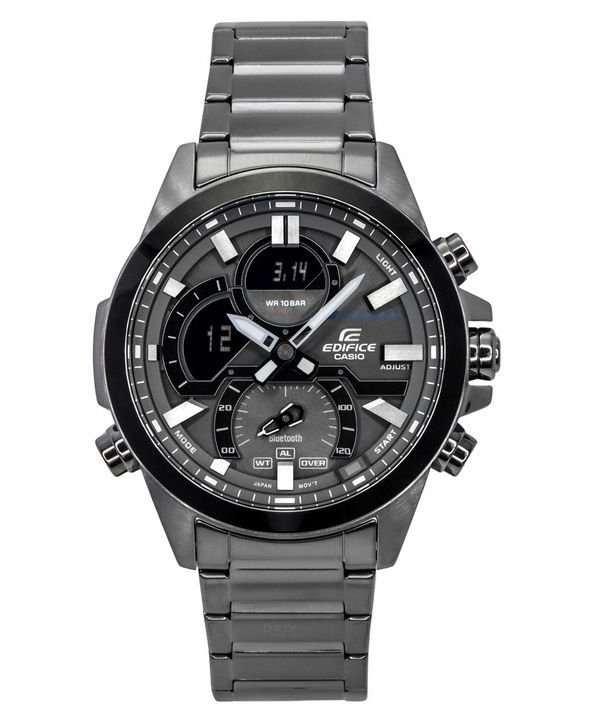 Casio Edifice Smartphone Link Model Bluetooth Analog Digital Grey Dial Quartz ECB-30DC-1B 100M herreur