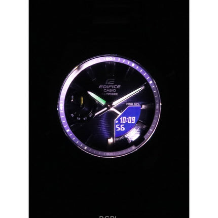 Casio Edifice Analog Digital Smartphone Link Blå Skive Quartz ECB-S10D-2A 100M Herreur