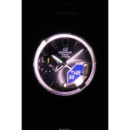 Casio Edifice Analog Digital Smartphone Link Rustfrit Stål Grå Skive Quartz ECB-S10D-8A 100M Herreur