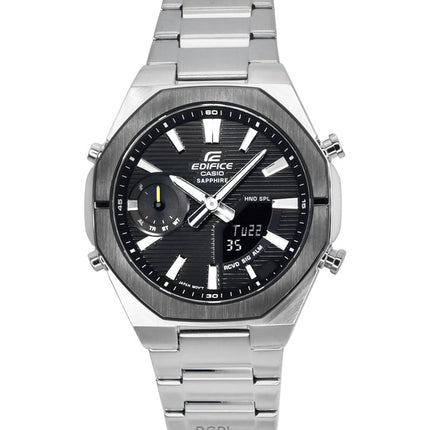 Casio Edifice Analog Digital Smartphone Link Rustfrit Stål Sort Skive Quartz ECB-S10DB-1A 100M Herreur