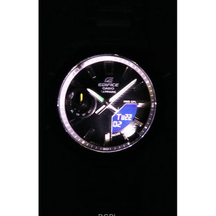 Casio Edifice Analog Digital Smartphone Link Rustfrit Stål Sort Skive Quartz ECB-S10DB-1A 100M Herreur