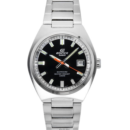 Casio Edifice analog rustfrit stål sort urskive kvarts EFB-109D-1AV 100M herreur