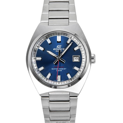 Casio Edifice analog rustfrit stål blå urskive kvarts EFB-109D-2AV 100M herreur
