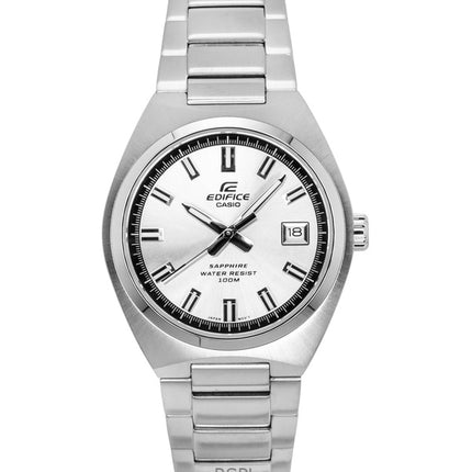 Casio Edifice analog rustfrit stål sølv urskive kvarts EFB-109D-7AV 100M herreur