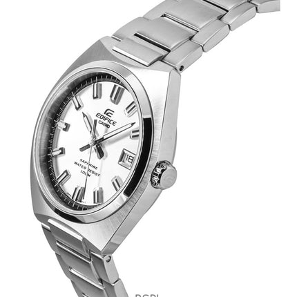 Casio Edifice analog rustfrit stål sølv urskive kvarts EFB-109D-7AV 100M herreur