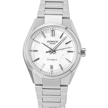 Casio Edifice analog rustfrit stål smedet kulstof hvid urskive automatisk EFK-100D-7A 100M herreur