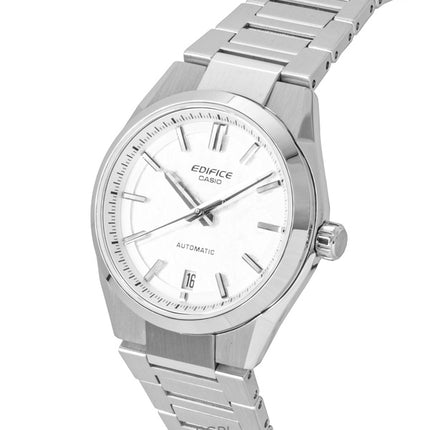 Casio Edifice analog rustfrit stål smedet kulstof hvid urskive automatisk EFK-100D-7A 100M herreur