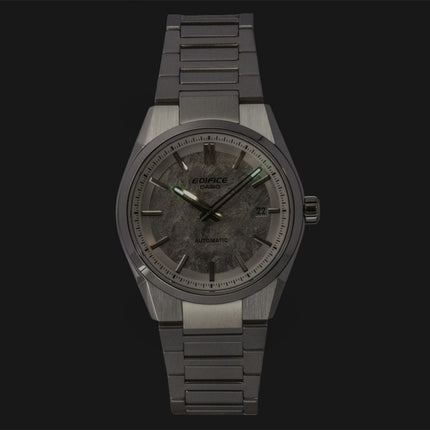 Casio Edifice analog rustfrit stål sølv urskive automatisk EFK-110D-7A 100M herreur