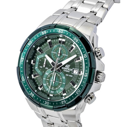 Casio Edifice Analog Standard Kronograf Rustfrit Stål Grøn Skive Quartz EFR-539DE-3AV 100M Herreur
