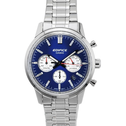 Casio Edifice analog kronograf rustfrit stål blå urskive kvarts EFR-575D-2A 100M herreur