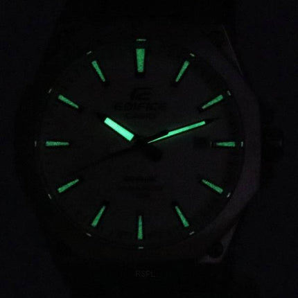 Casio Edifice rustfrit stål hvid skive kvarts EFR-S108D-7A EFRS108D-7 100M herreur