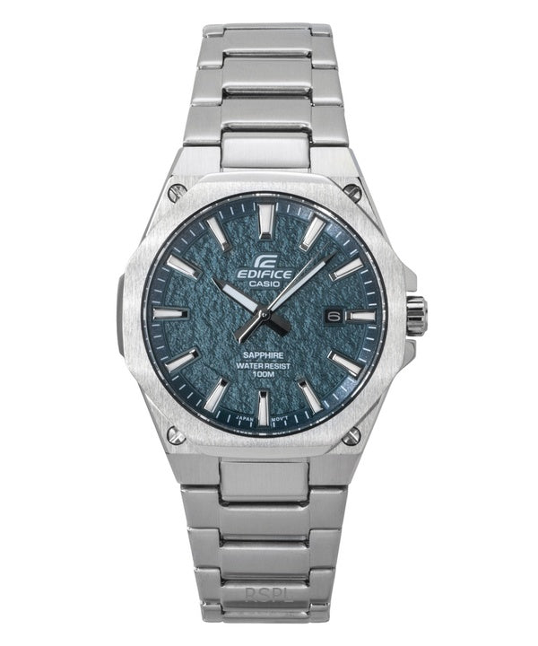 Casio Edifice analog rustfrit stål grøn urskive quartz EFR-S108DE-3AV 100M herreur