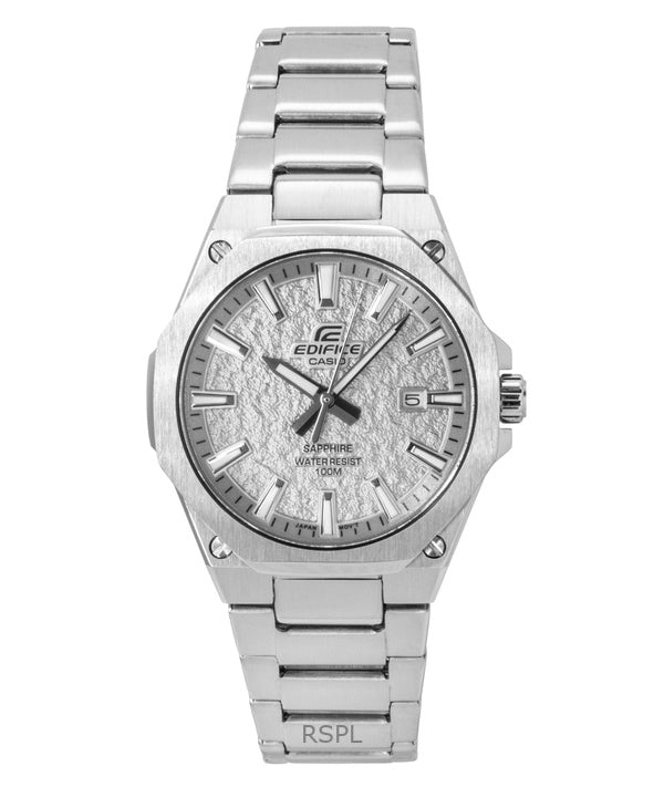 Casio Edifice analog rustfrit stål sølv urskive quartz EFR-S108DE-8AV 100M herreur