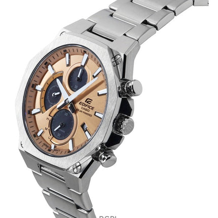 Casio Edifice Slim Line Analog Chronograph Rustfrit stål Kobberskive Solar EFS-S570D-5A 100M herreur