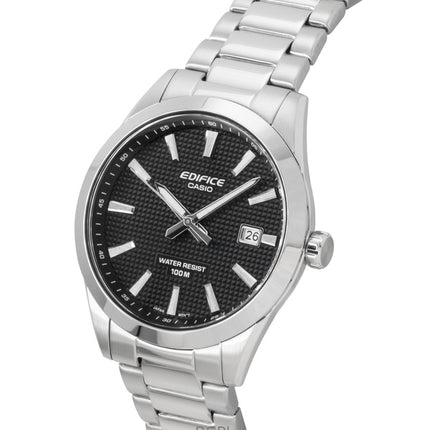 Casio Edifice analog rustfrit stål sort urskive quartz EFV-160D-1A 100M herreur