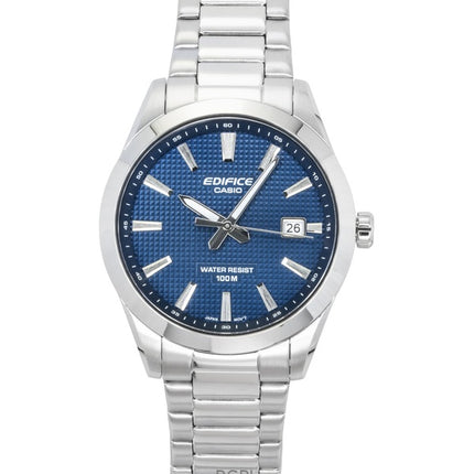 Casio Edifice analog rustfrit stål blå urskive kvarts EFV-160D-2A 100M herreur