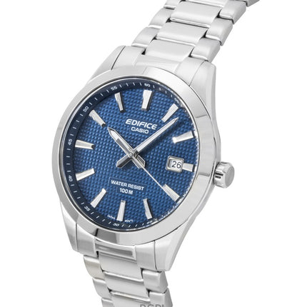 Casio Edifice analog rustfrit stål blå urskive kvarts EFV-160D-2A 100M herreur