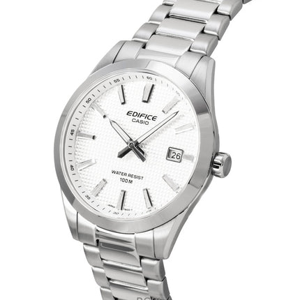 Casio Edifice analog rustfrit stål hvid urskive quartz EFV-160D-7A 100M herreur