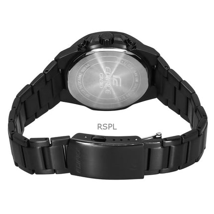 Casio Edifice Standard Analog Chronograph Rustfrit Stål Sort Urskive Quartz EFV-640DC-1AV 100M herreur