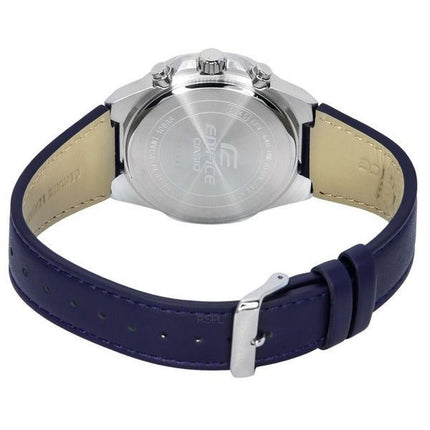 Casio Edifice Standard Chronograph Læderrem Blue Dial Quartz EFV-640L-2A 100M herreur