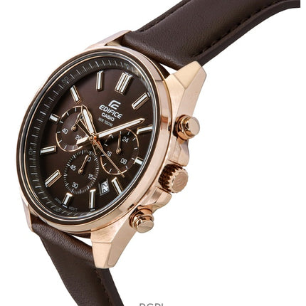 Casio Edifice Analog Standard Kronograf Brun Skive Quartz EFV-650CL-5AV 100M Herreur