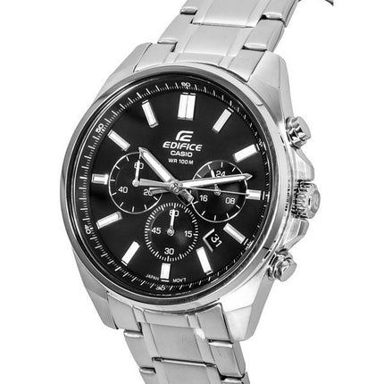 Casio Edifice Standard Chronograph Rustfrit Stål Sort Urskive Quartz EFV-650D-1A 100M herreur