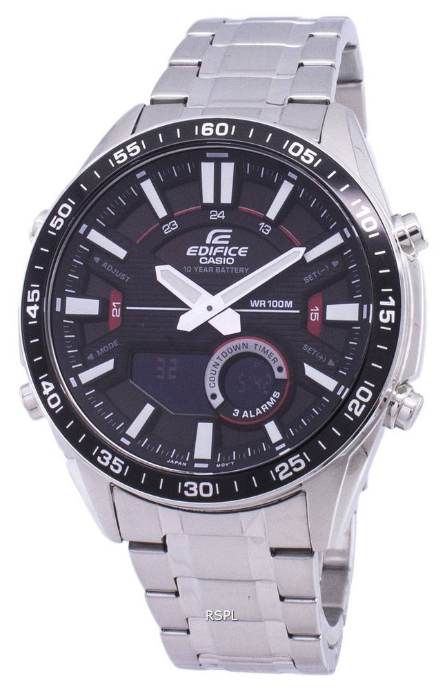 Casio bygningsværk Alarm Analog Digital kvarts BELLEN-C100D-1AV EFVC100D-1AV Herreur